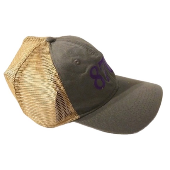 Arkansas Area Code 870 “Where I Was…” Outdoor Cap Platinum Series Grey Purple - Picture 2 of 5
